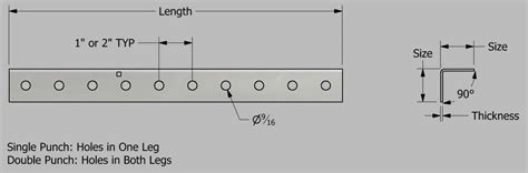 Angle Iron With Holes .